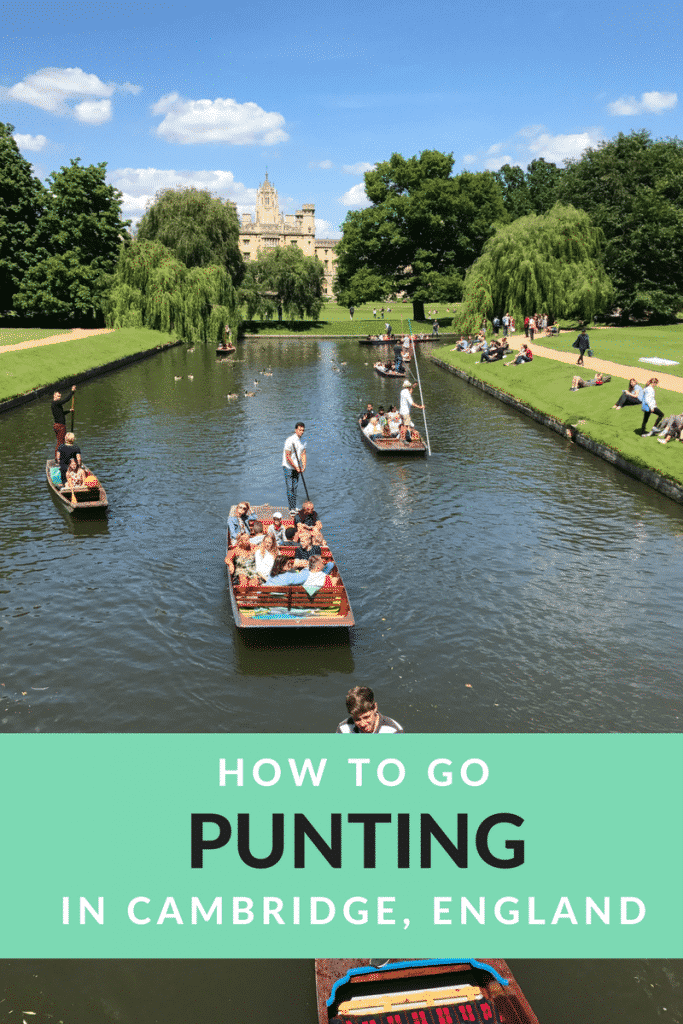 Punting on the Cam River is a quintessentially English way to spend a day in Cambridge. Here's how to try it for yourself! | A day in Cambridge | A visit to Cambridge | Punting at Cambridge | Punting Cambridge | Punting club | Punting in Cambridge prices | Scudamore punting Cambridge | Punting on the river Cam | Punting in Cambridge | Punting on river Cam | #cambridgeuk #cambridgeengland #cambridgeuniversity #puntingcambridge #cambridgepunting #thebackscambridge #visitcambridge